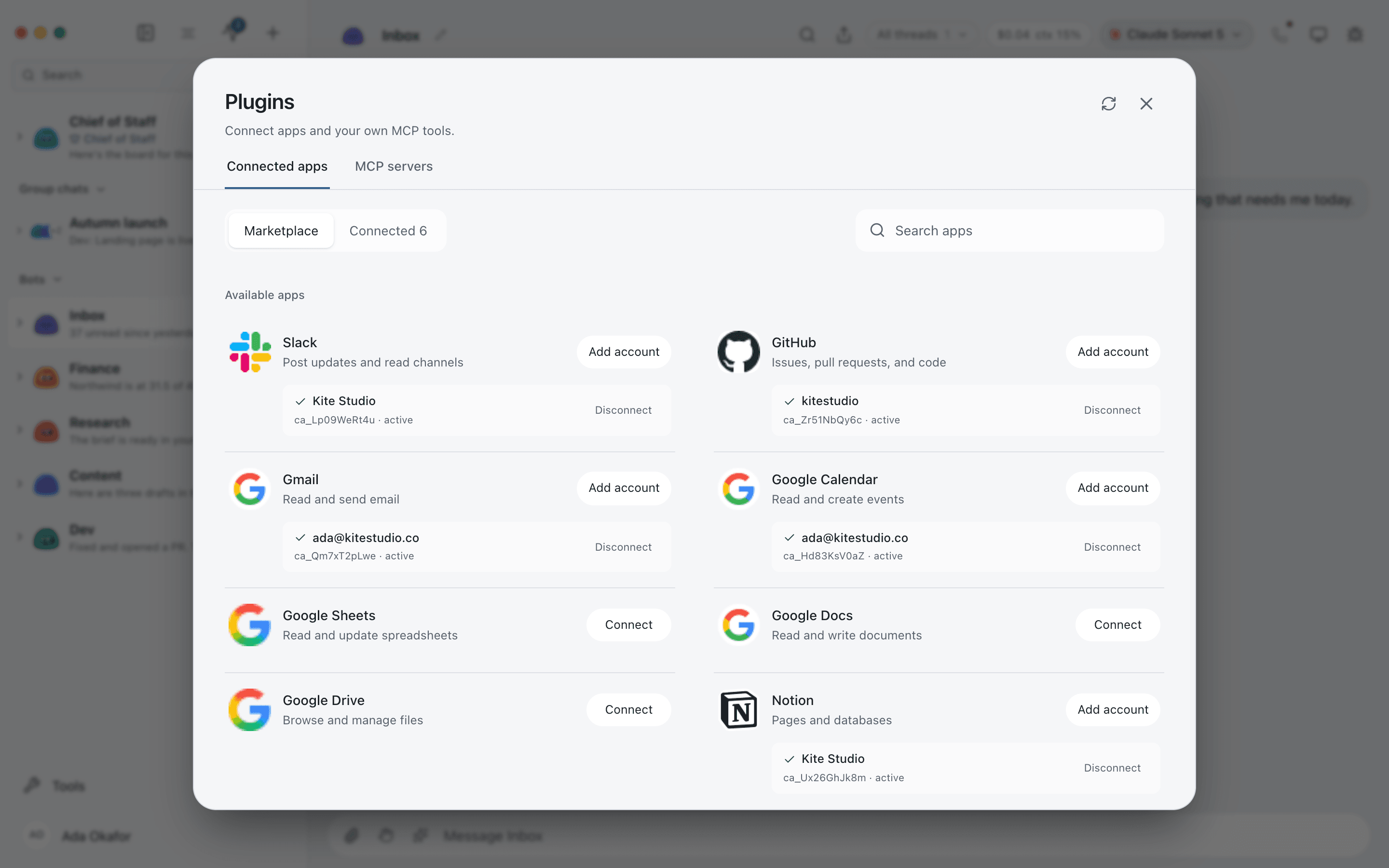 500+ connected apps in EminifyBot